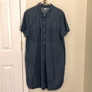 NEW Women’s Old Navy Short-Sleeve Chambray Dress - XL